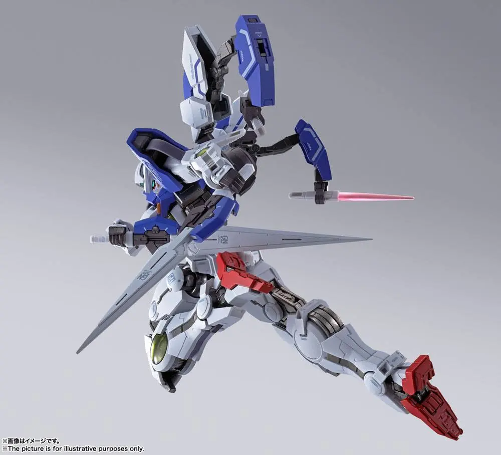 Mobile Suit Gundam 00 Revealed Chronicle Metal Build Diecast Akcijska figura Gundam Devise Exia 18 cm fotografija izdelka
