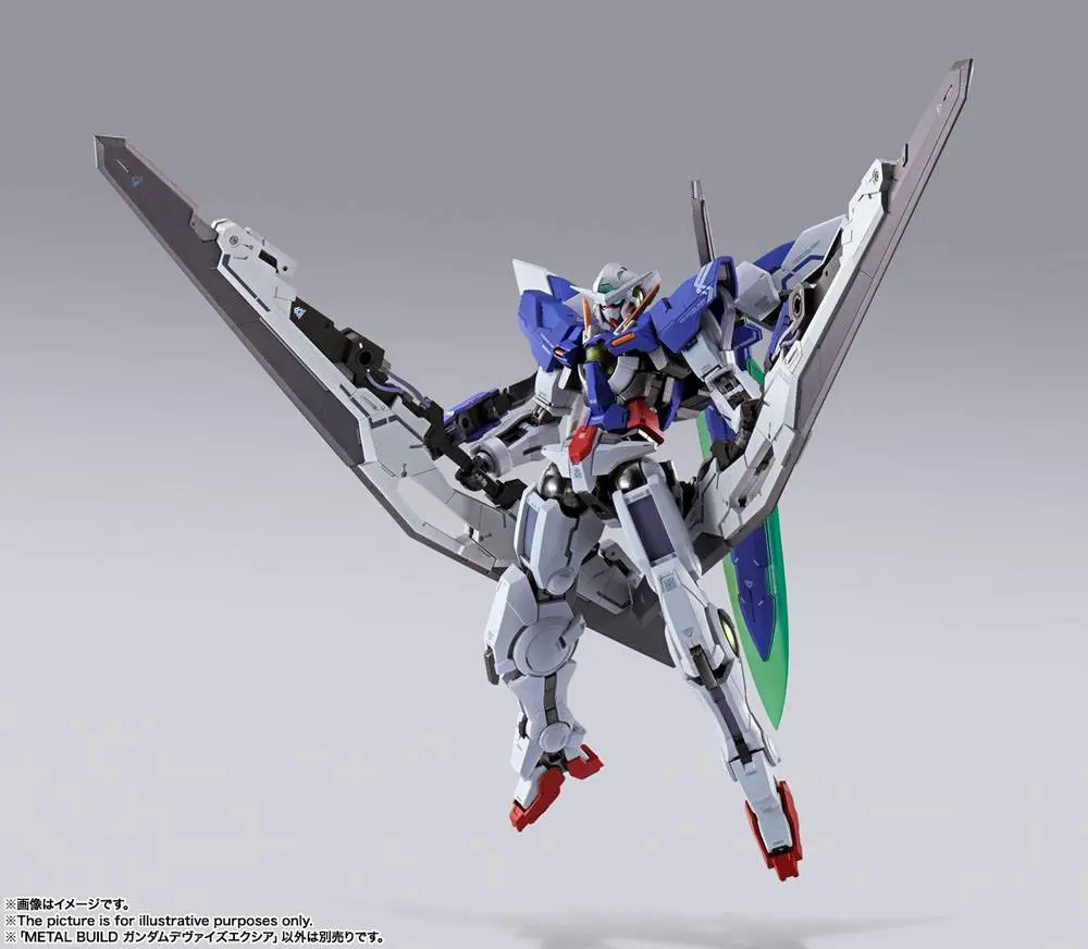 Mobile Suit Gundam 00 Revealed Chronicle Metal Build Diecast Akcijska figura Gundam Devise Exia 18 cm fotografija izdelka