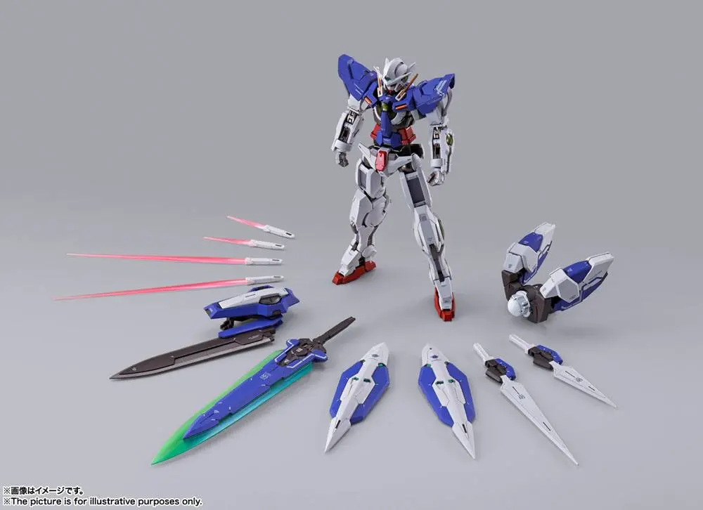 Mobile Suit Gundam 00 Revealed Chronicle Metal Build Diecast Akcijska figura Gundam Devise Exia 18 cm fotografija izdelka