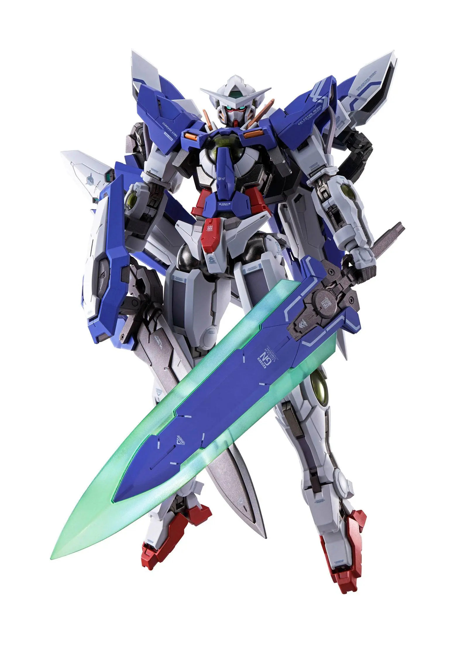 Mobile Suit Gundam 00 Revealed Chronicle Metal Build Diecast Akcijska figura Gundam Devise Exia 18 cm fotografija izdelka