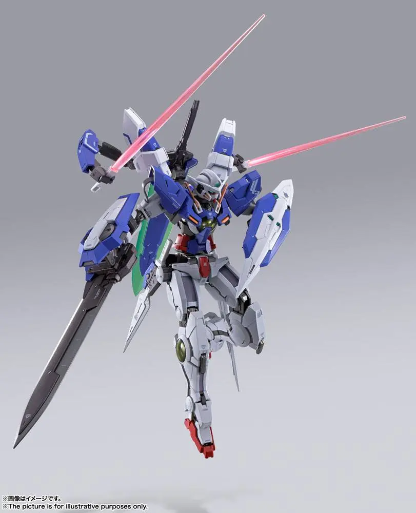 Mobile Suit Gundam 00 Revealed Chronicle Metal Build Diecast Akcijska figura Gundam Devise Exia 18 cm fotografija izdelka
