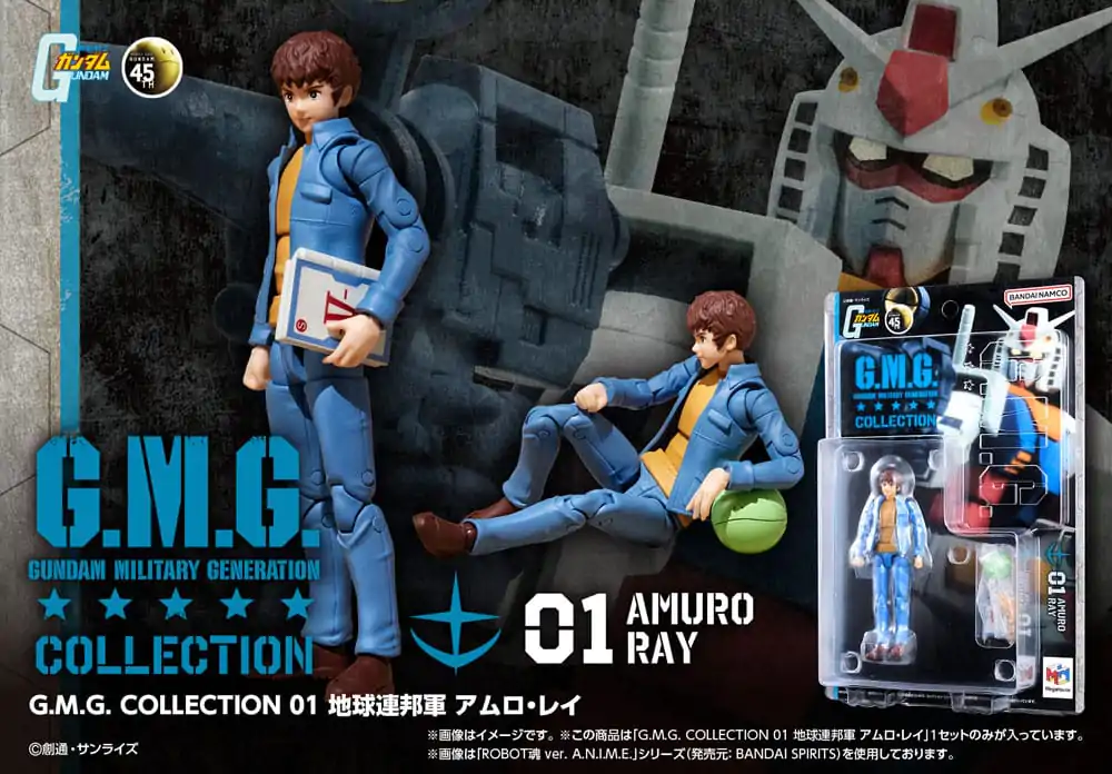 Mobile Suit Gundam G.M.G. Collection 01 Akcijska Figura Earth Federation Amuro Ray 10 cm fotografija izdelka