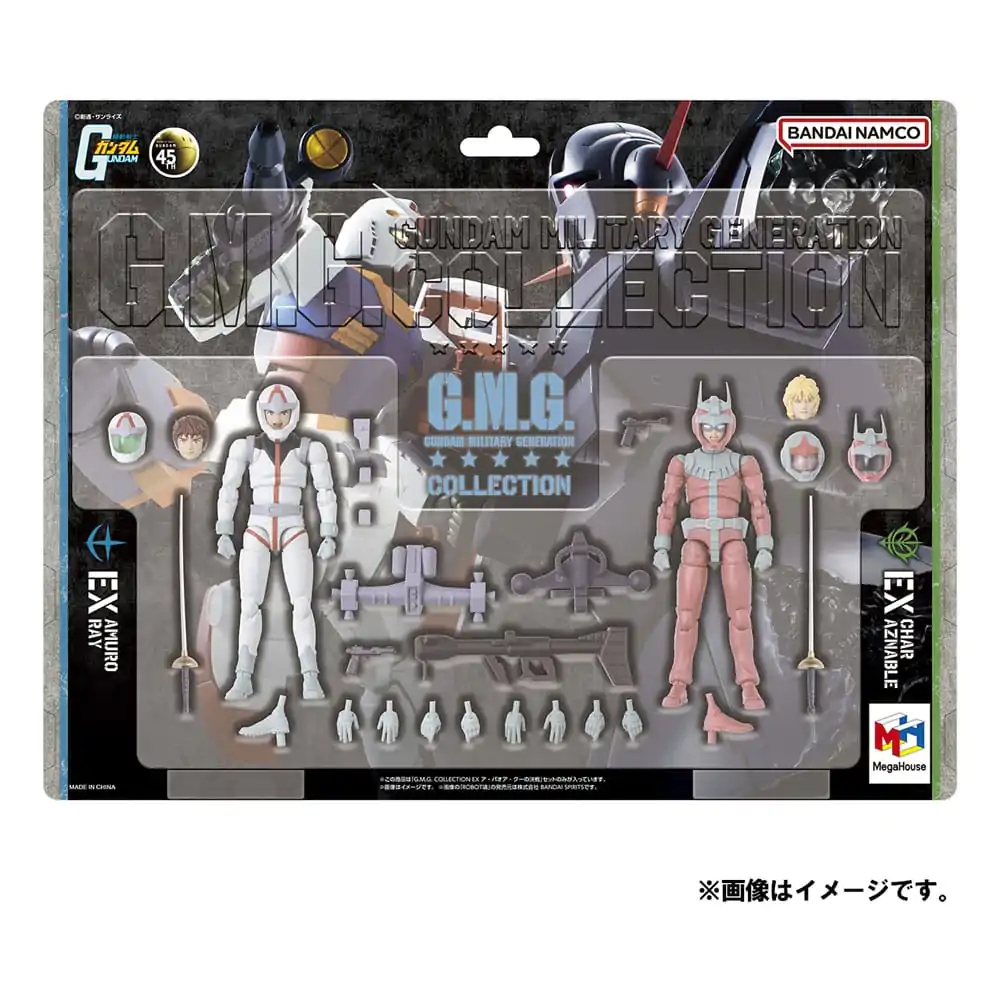 Mobile Suit Gundam G.M.G. Collection EX 09 akcijski figuri 2-paket Earth Federation Amuro Ray & Char Aznable Normal Suit Ver. (z darilom) 10 cm fotografija izdelka