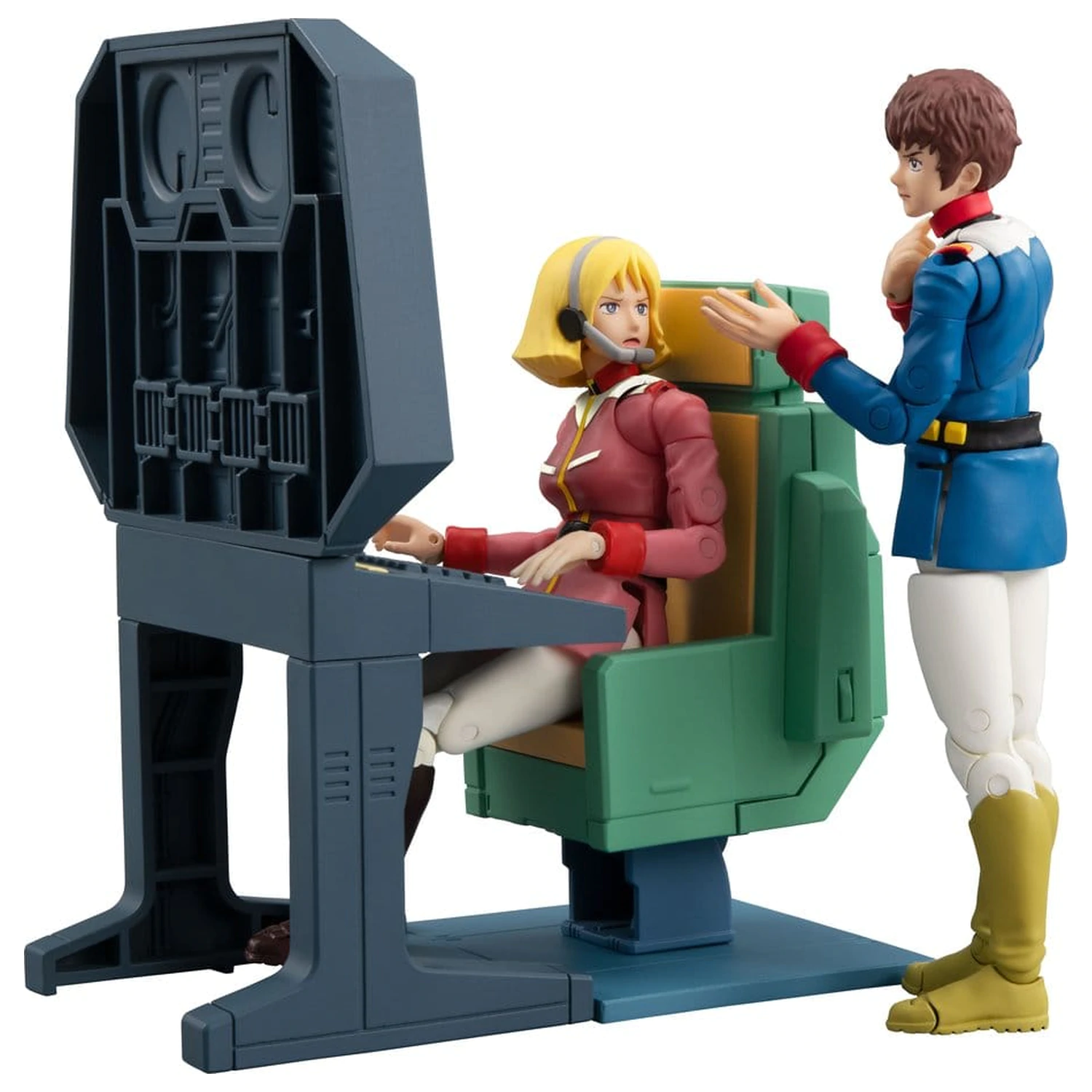 Mobile Suit Gundam G.M.G. Collection EX Diorama White Base Bridge Radio Operator Desk Set 10 cm (z darilom) fotografija izdelka
