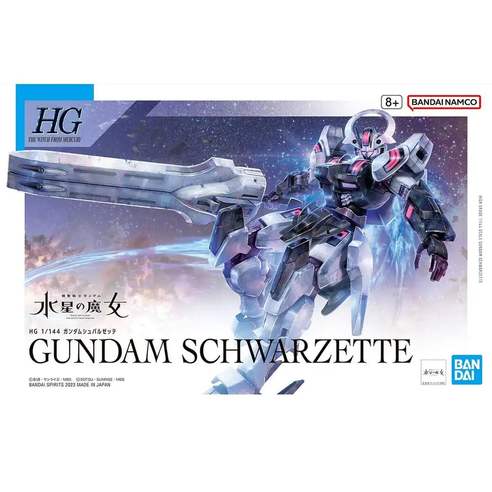 Mobile Suit Gundam: The Witch from Mercury Gundam Schwarzette figura fotografija izdelka