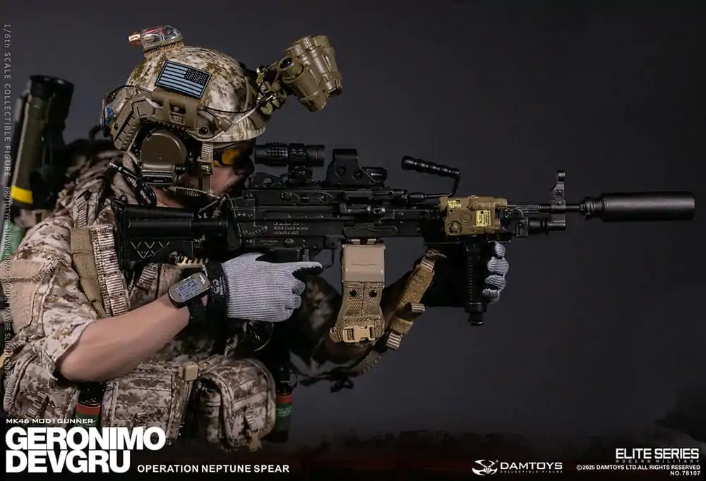 Moderna vojaška akcijska figura 1/6 Geronimo Devgru - MK46 MOD1 Gunner (Operation Neptune Spear) 30 cm fotografija izdelka