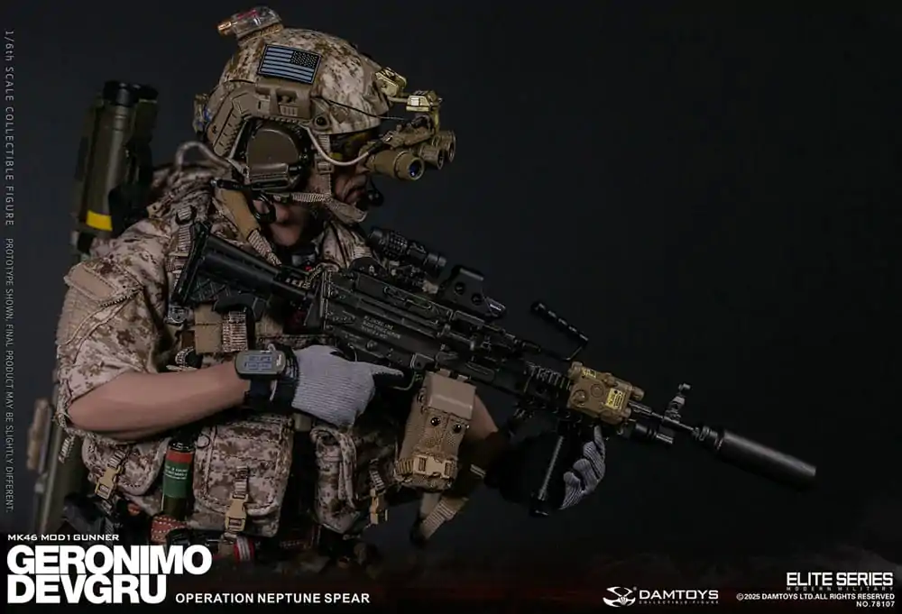 Moderna vojaška akcijska figura 1/6 Geronimo Devgru - MK46 MOD1 Gunner (Operation Neptune Spear) 30 cm fotografija izdelka