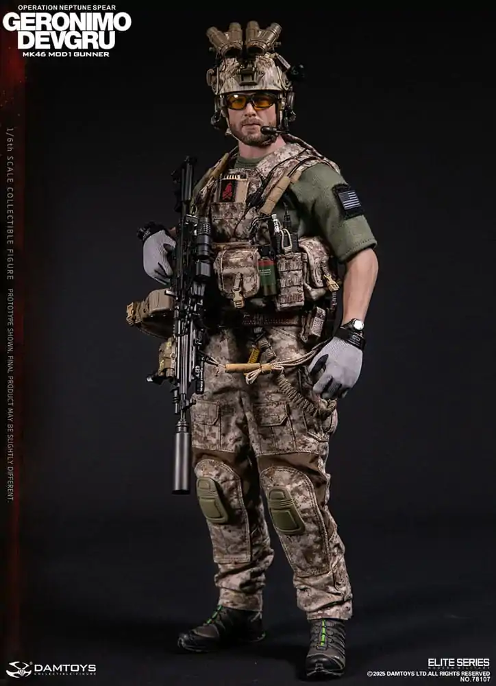 Moderna vojaška akcijska figura 1/6 Geronimo Devgru - MK46 MOD1 Gunner (Operation Neptune Spear) 30 cm fotografija izdelka