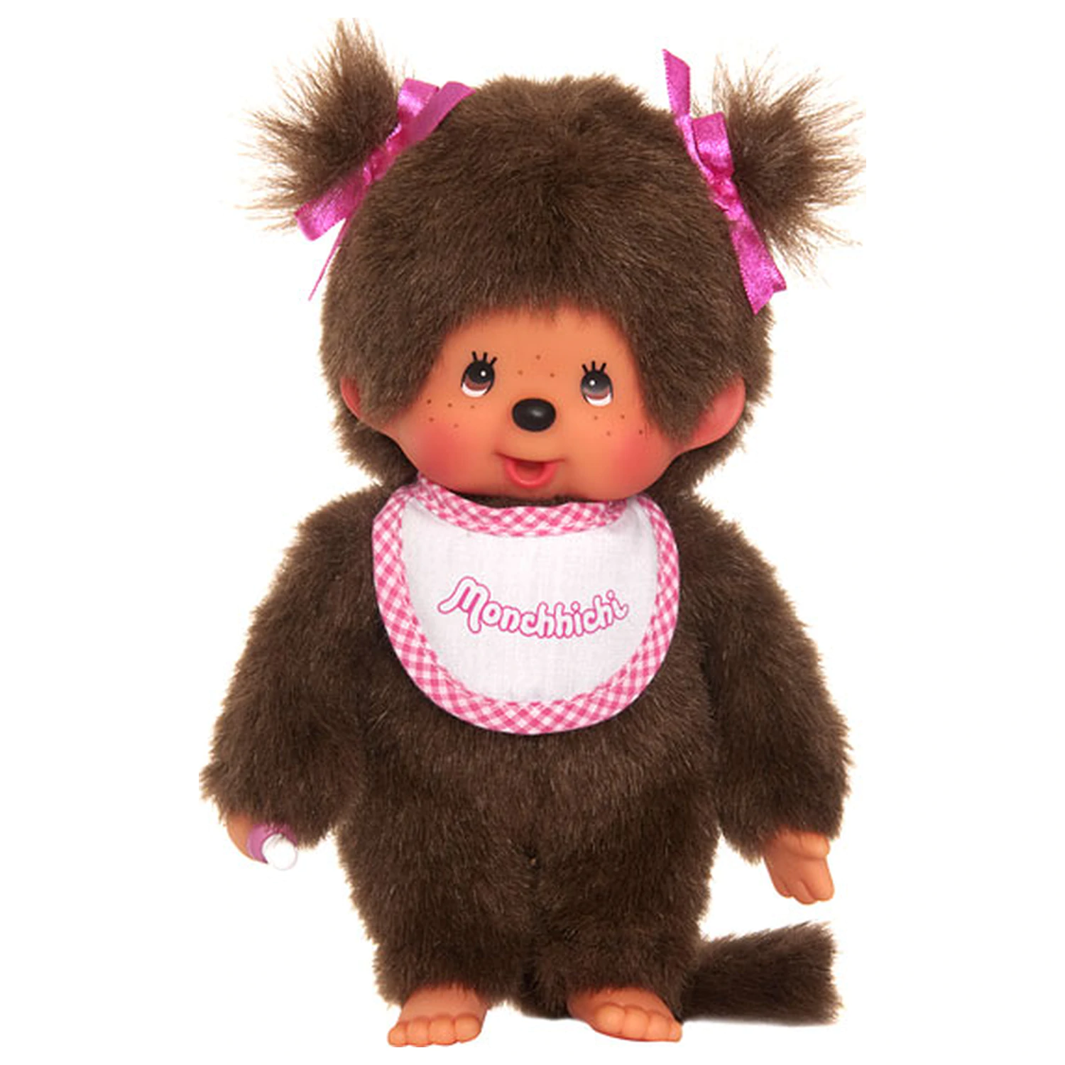 MONCHHICHI punčka rožnat in bel plišast slinček 20cm fotografija izdelka
