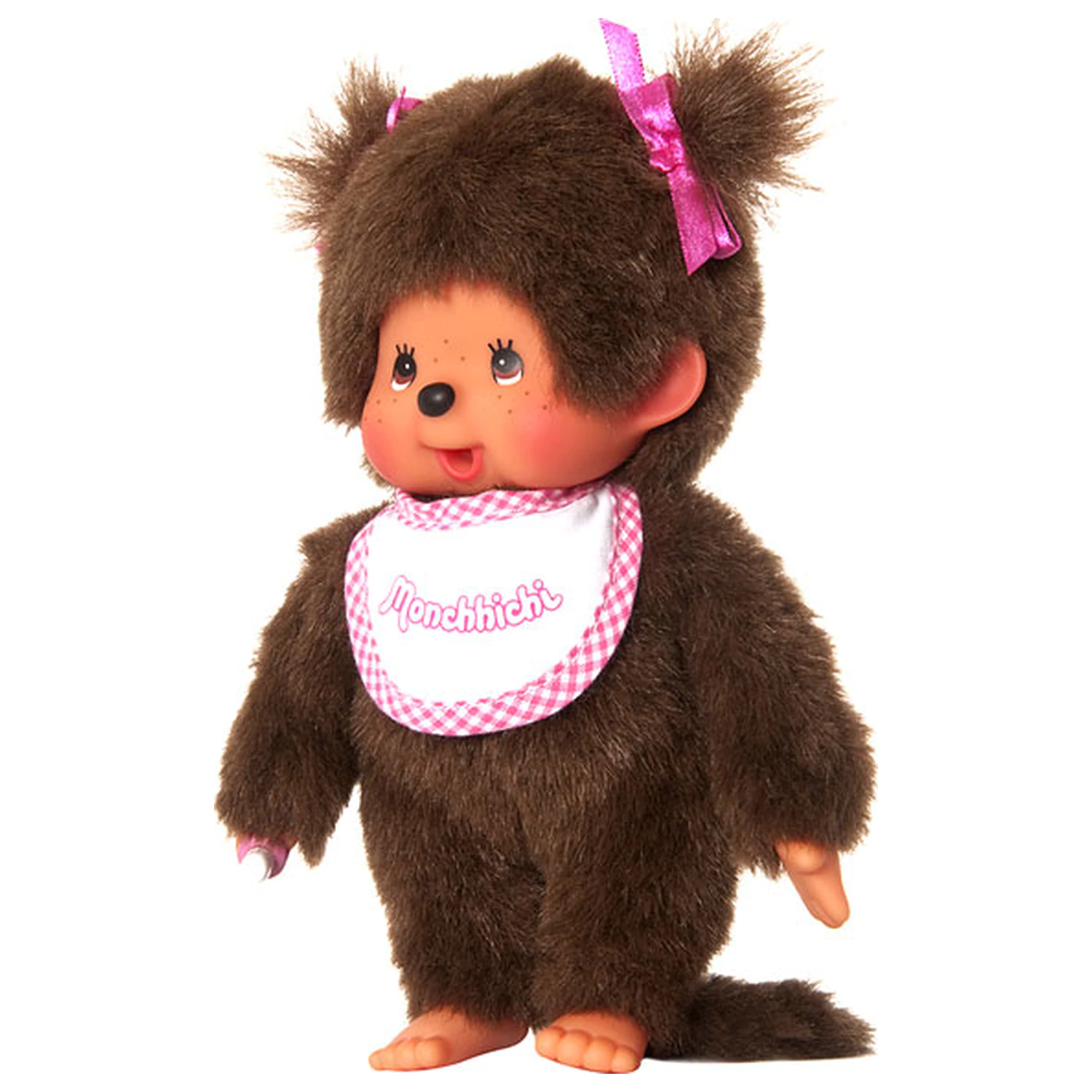 MONCHHICHI punčka rožnat in bel plišast slinček 20cm fotografija izdelka