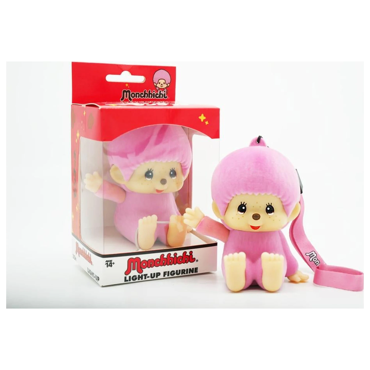 Monchhichi LED svetleča roza figura 9cm fotografija izdelka