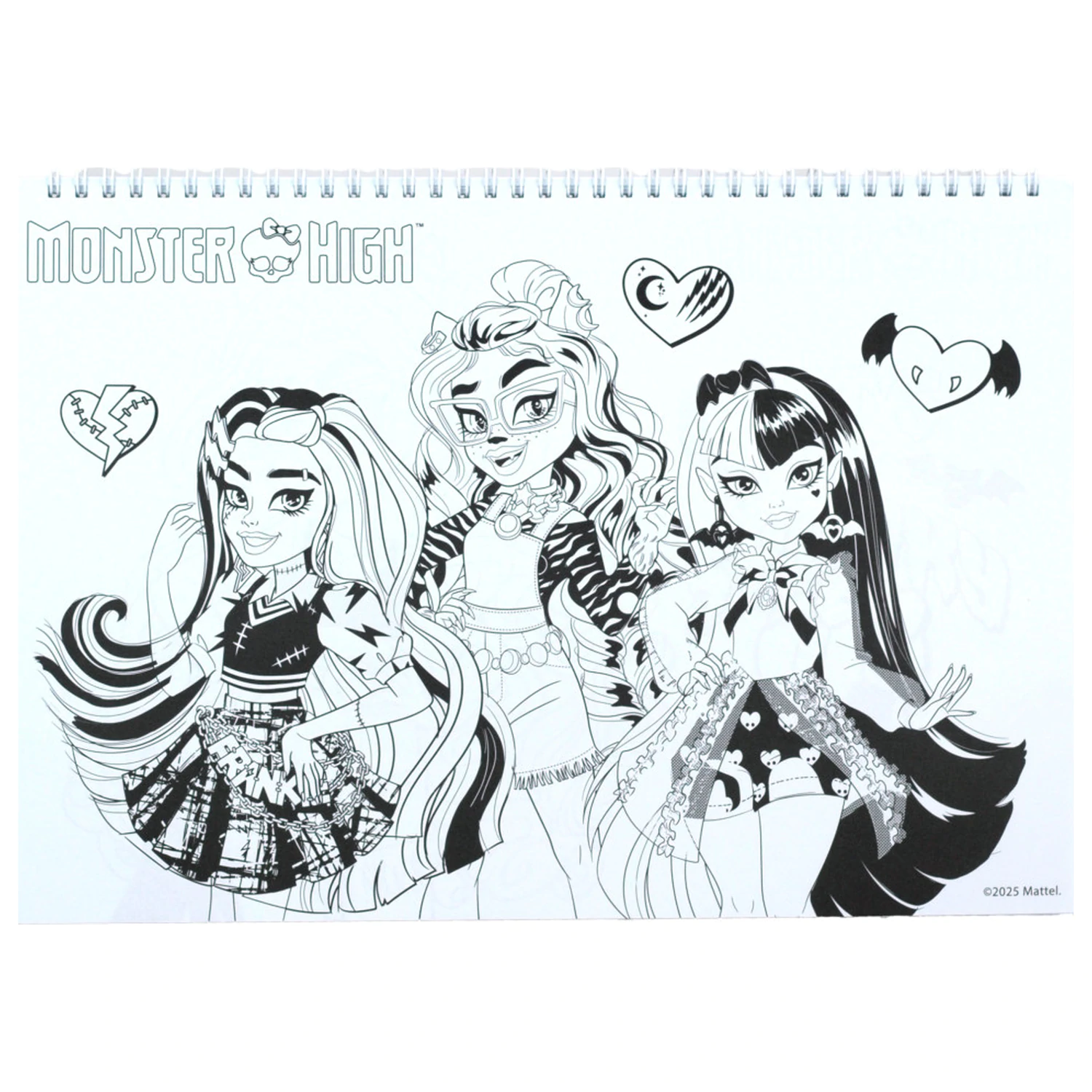 Monster High Crew A4 Spiralni skicirni blok 40 strani z nalepkami fotografija izdelka