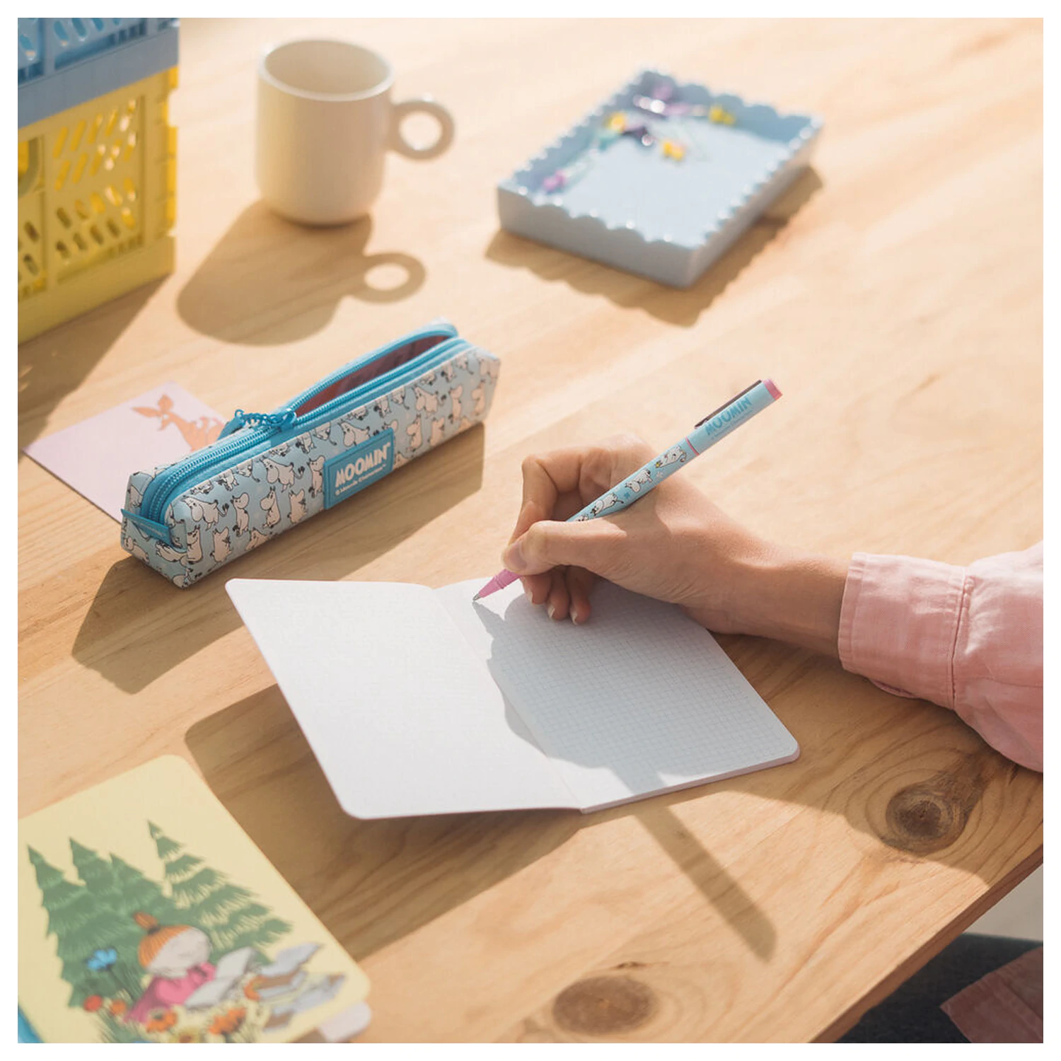 Moomin komplet peresnice, pisala in svinčnika fotografija izdelka