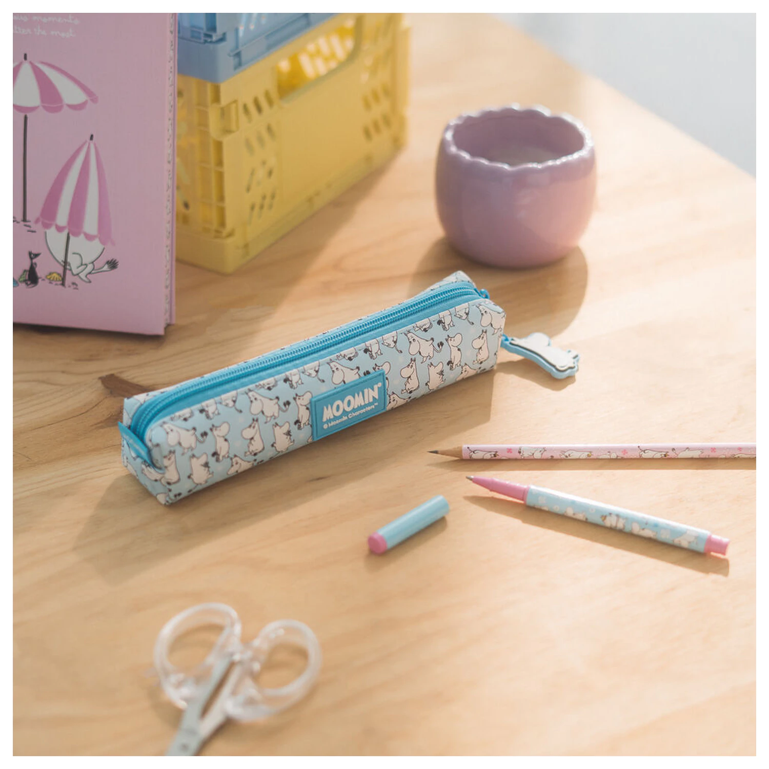Moomin komplet peresnice, pisala in svinčnika fotografija izdelka