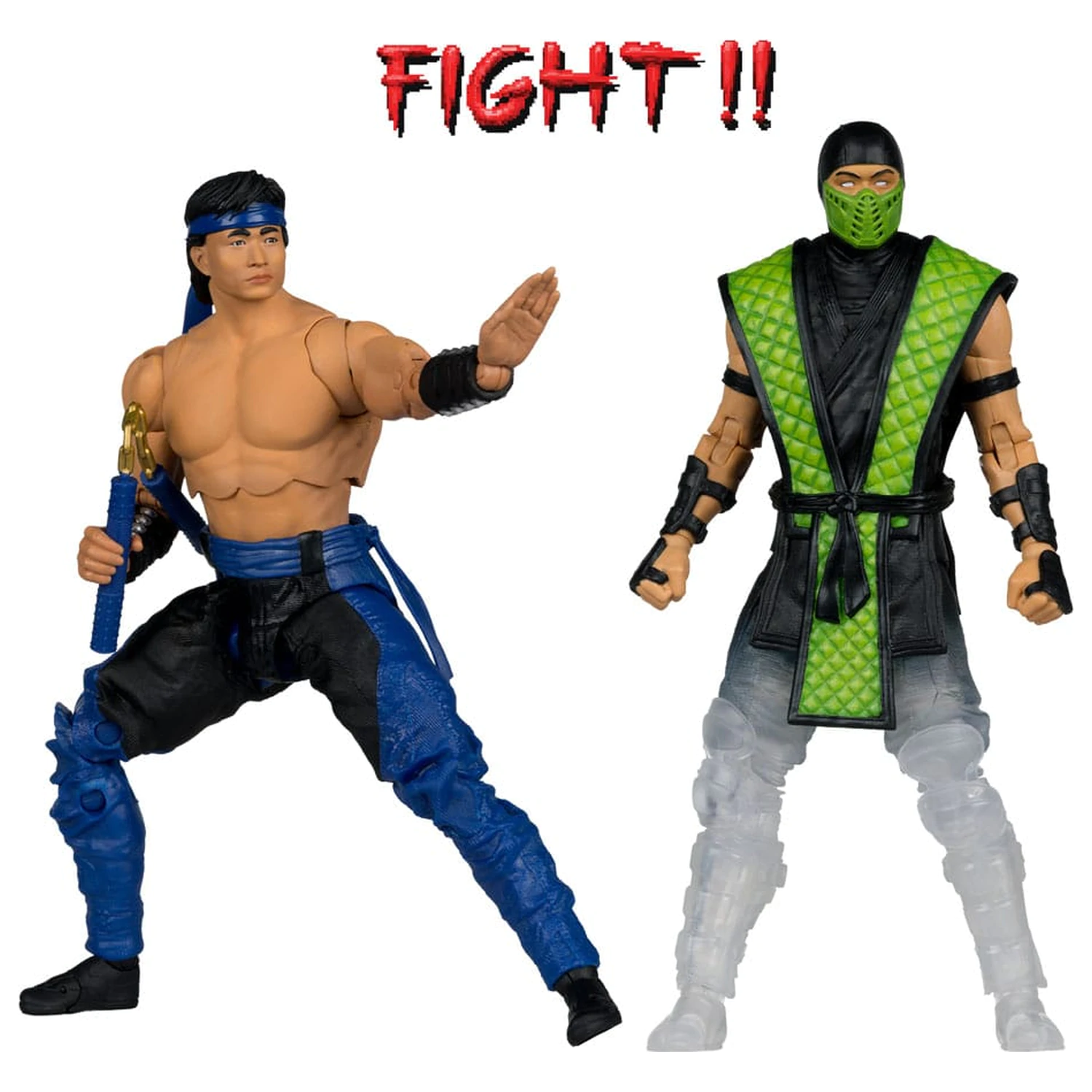 Mortal Kombat akcijska figura 2-paket Liu Kang proti Reptile (Klassics) 18 cm fotografija izdelka