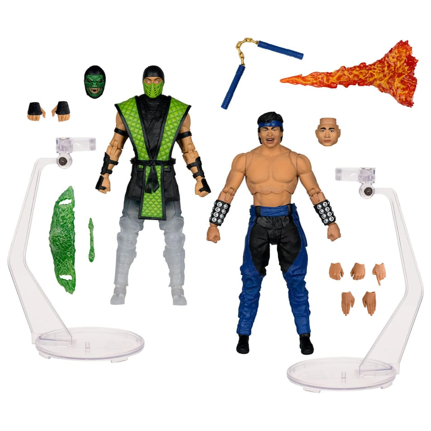 Mortal Kombat akcijska figura 2-paket Liu Kang proti Reptile (Klassics) 18 cm fotografija izdelka