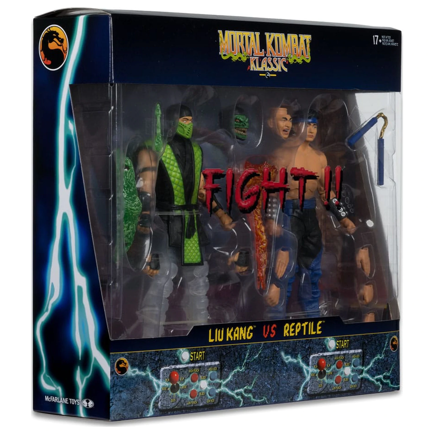 Mortal Kombat akcijska figura 2-paket Liu Kang proti Reptile (Klassics) 18 cm fotografija izdelka