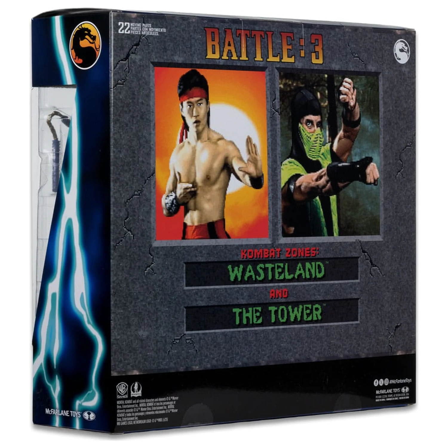 Mortal Kombat akcijska figura 2-paket Liu Kang proti Reptile (Klassics) 18 cm fotografija izdelka