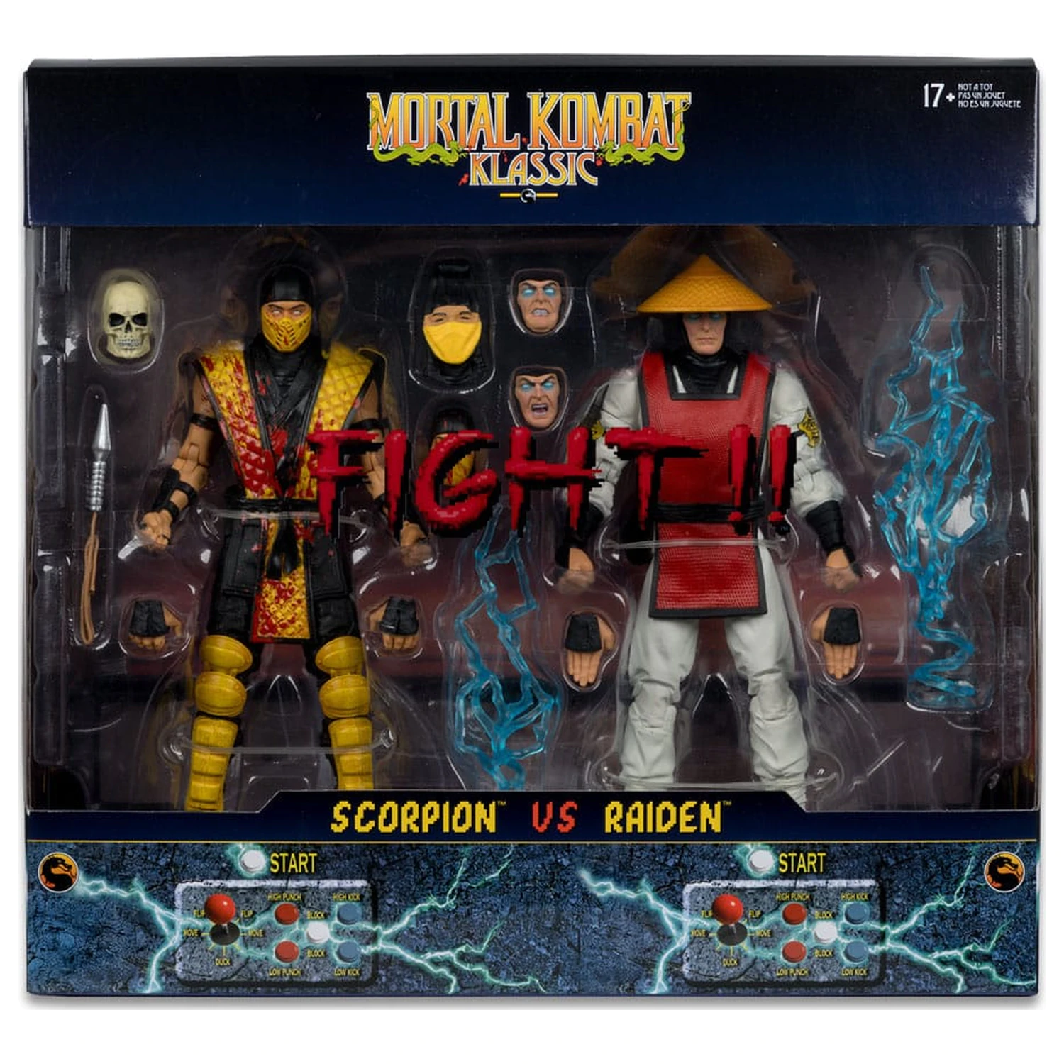 Mortal Kombat akcijska figura 2-paket Scorpion vs. Raiden (Klassics) 18 cm fotografija izdelka