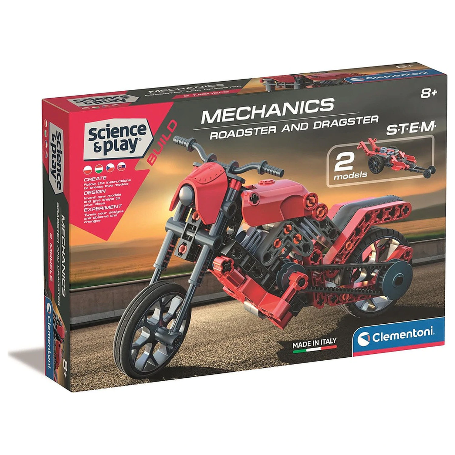 Igrača za sestavljanje dirkalnika, roadsterja in dragsterja fotografija izdelka