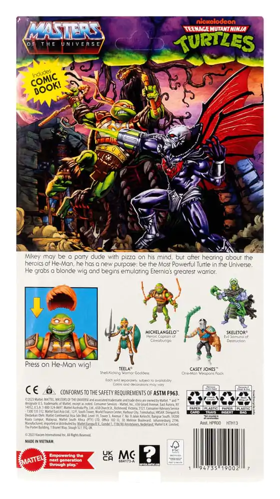 MOTU x TMNT: Turtles of Grayskull Akcijska Figura Michelangelo 14 cm fotografija izdelka