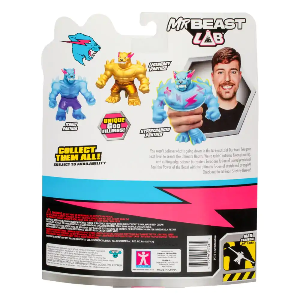 Mr. Beast Lab Goo Jit Zu raztegljiva figura Hypercharged Panther 11 cm fotografija izdelka