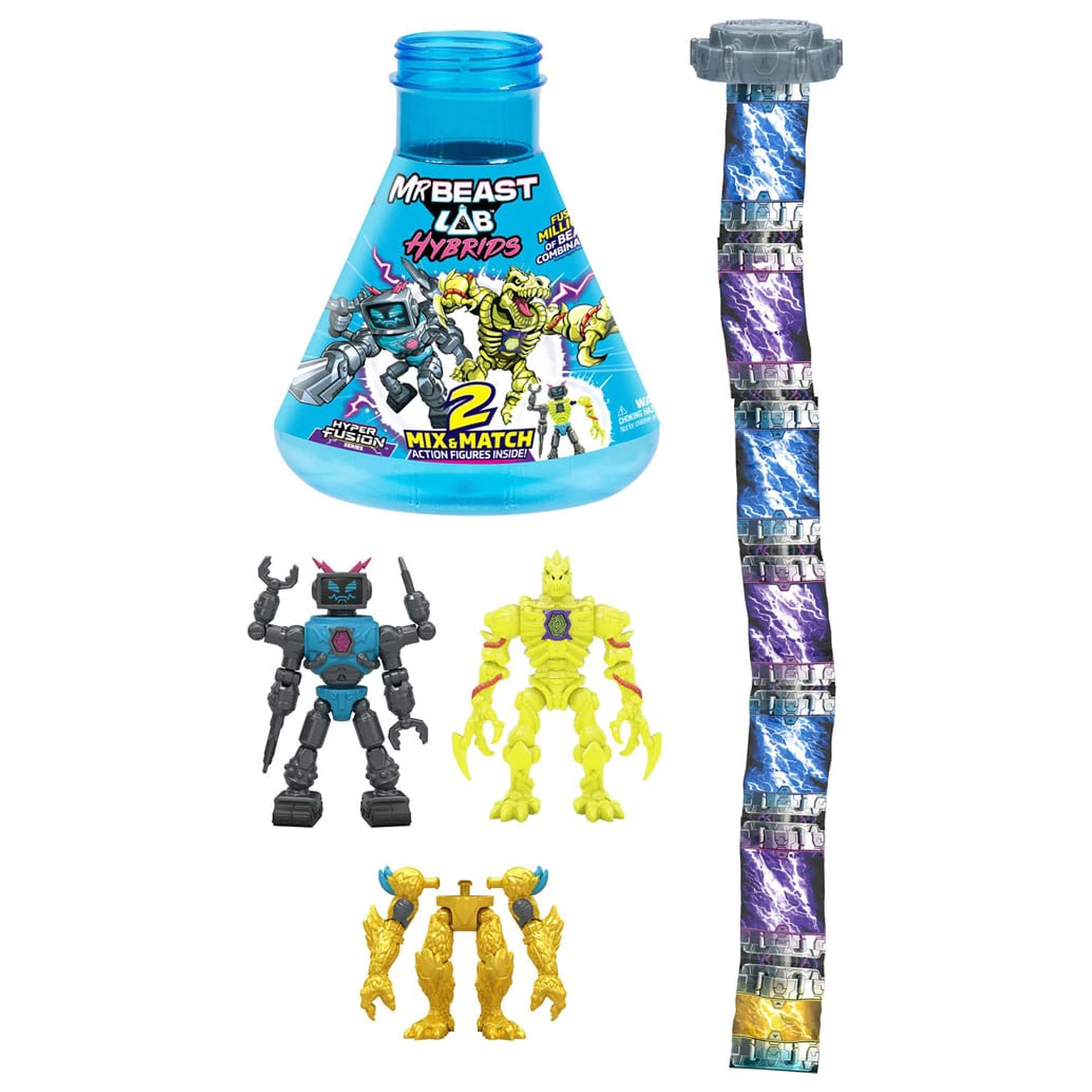 Mr. Beast Lab Hybrids Series 2 Mini figurice 2er-Pack Lab-Bot vs Gid Skeleton 11 cm fotografija izdelka