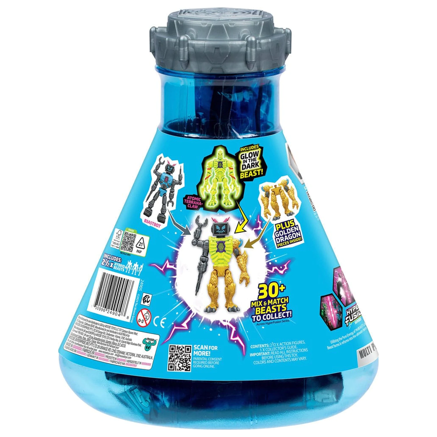 Mr. Beast Lab Hybrids Series 2 Mini figurice 2er-Pack Lab-Bot vs Gid Skeleton 11 cm fotografija izdelka