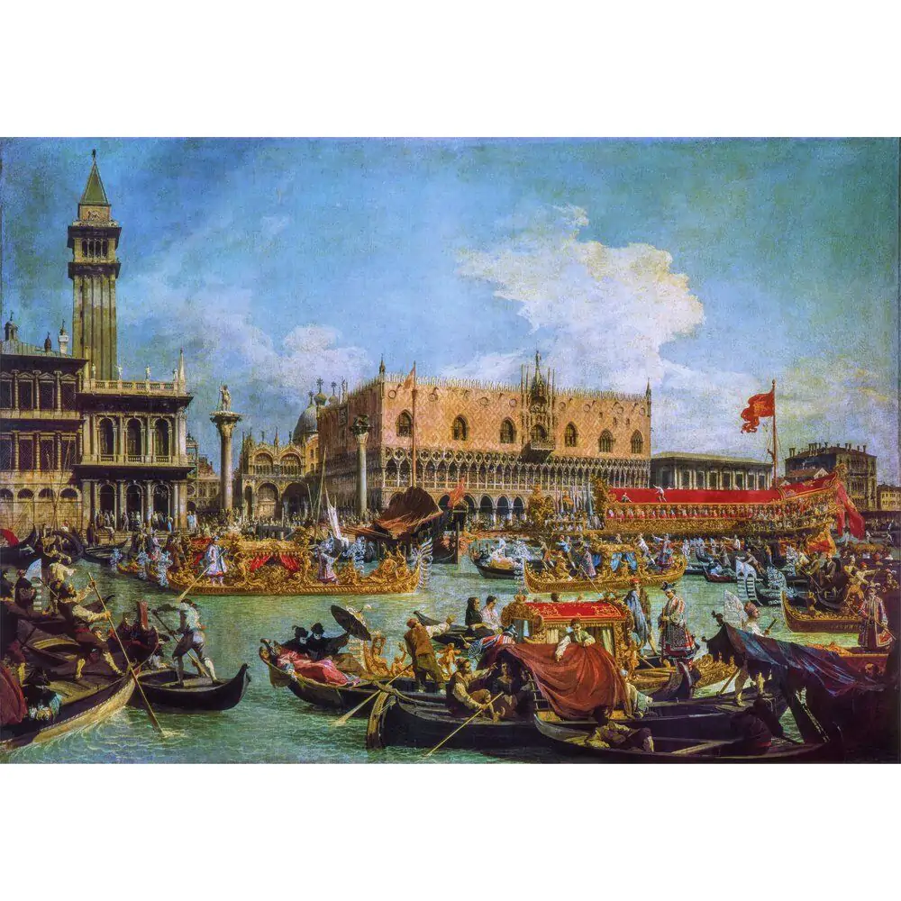 Museum Canaletto The Return of the Bucentaur at the Molo on Ascension Day puzzle 1000 kosov fotografija izdelka