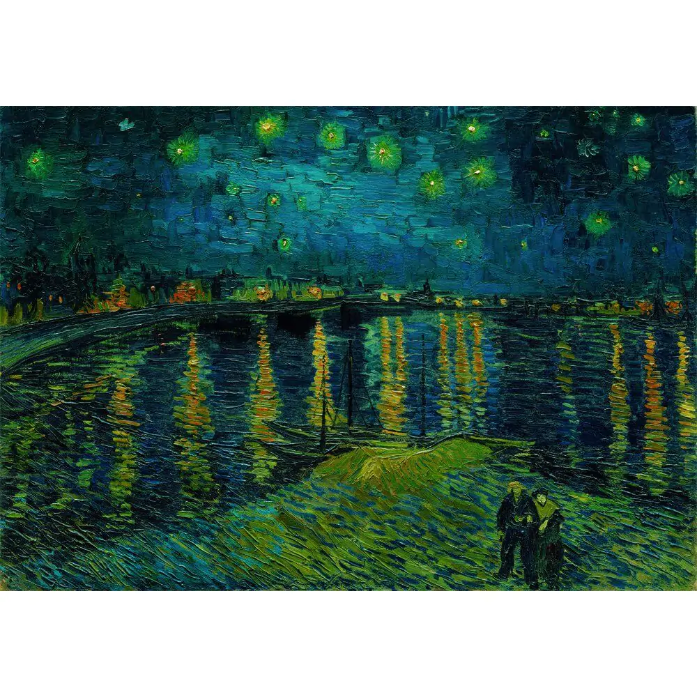 Museum Van Gogh Starry Night Over the Rhone sestavljanka 1000pcs fotografija izdelka