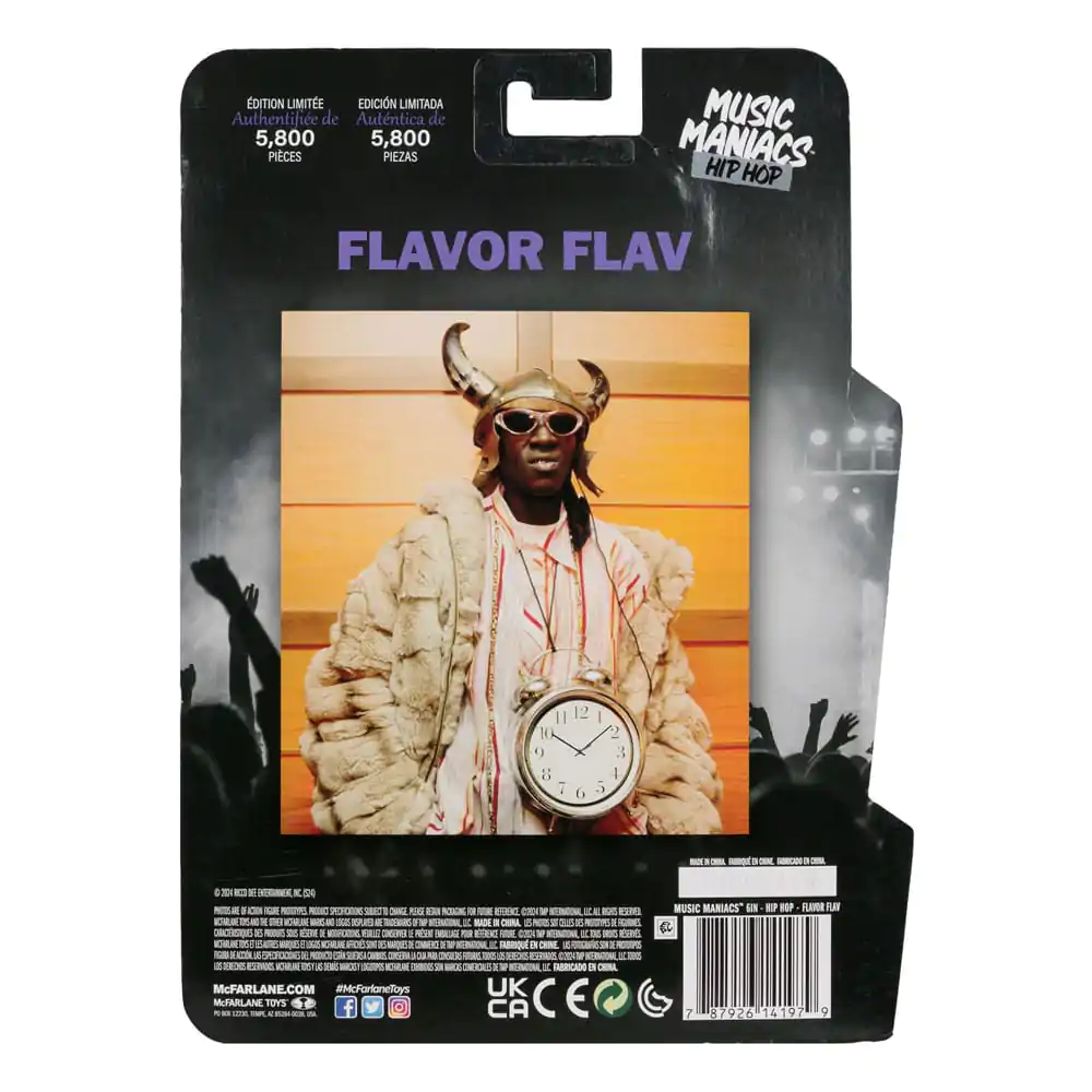 Music Maniacs Hip Hop akcijska figura Flavor Flav 16 cm fotografija izdelka