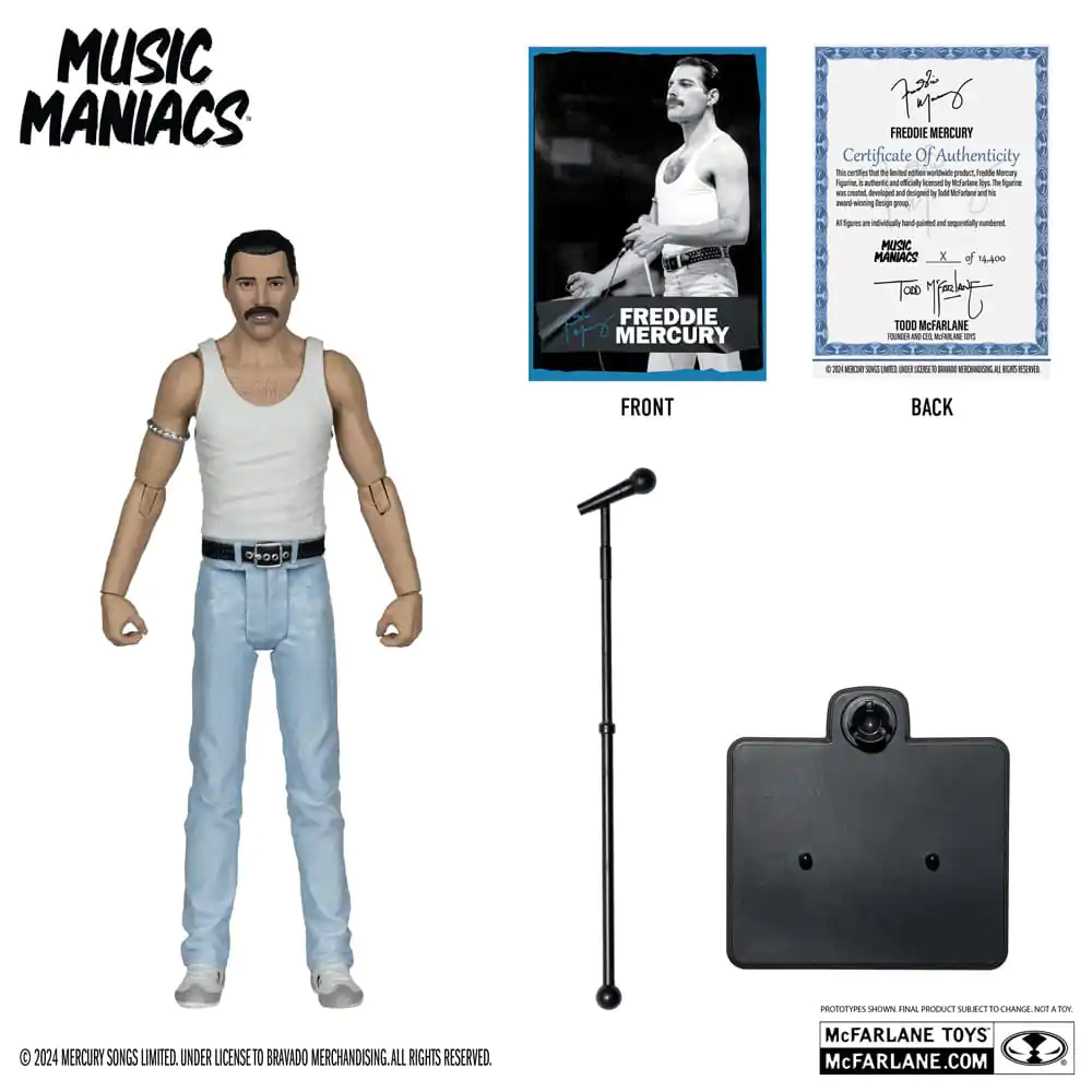 Music Maniacs Rock Akcijska figura Freddie Mercury 15 cm fotografija izdelka