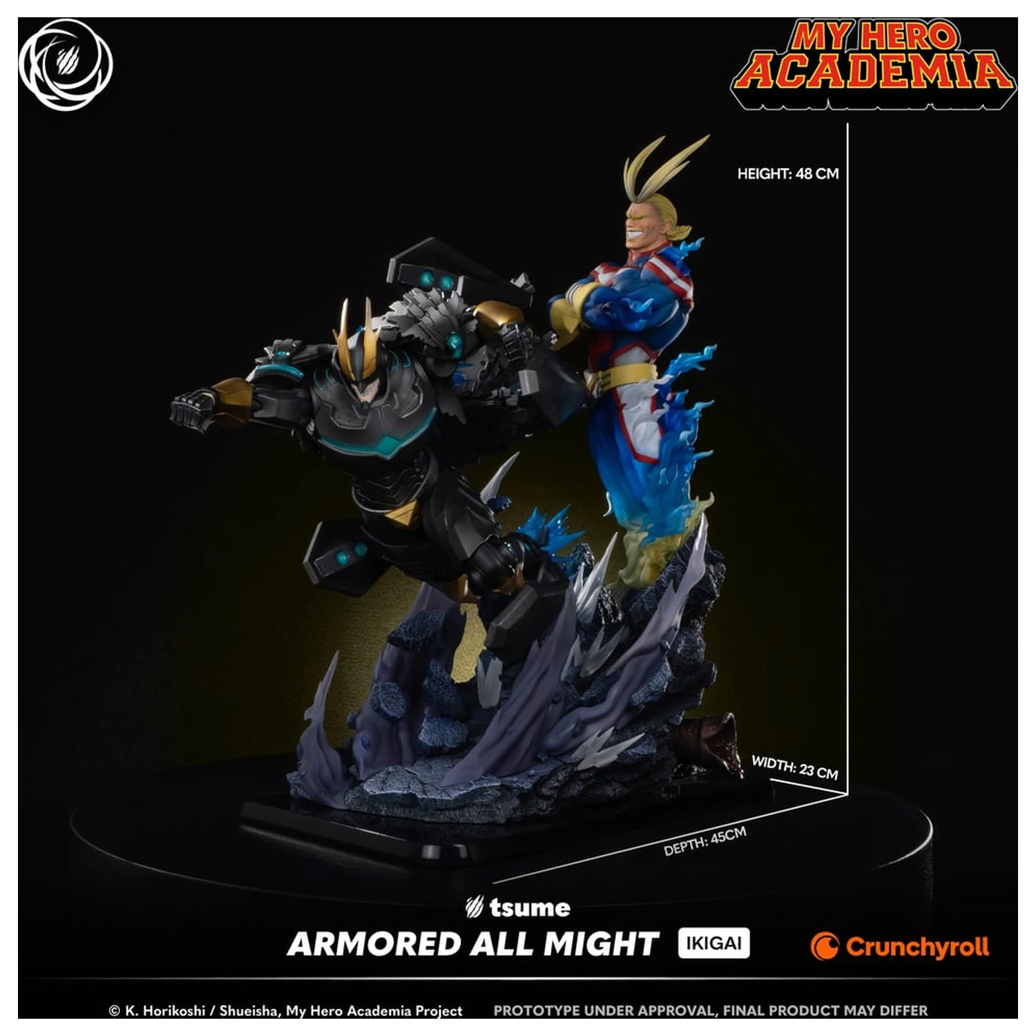 My Hero Academia Armored All Might kip Ikigai 1/6 by Tsume 48 cm fotografija izdelka