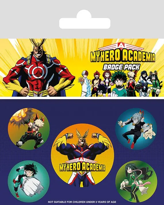 My Hero Academia Komplet gumbov z žebljičkom 5-Pack Characters fotografija izdelka