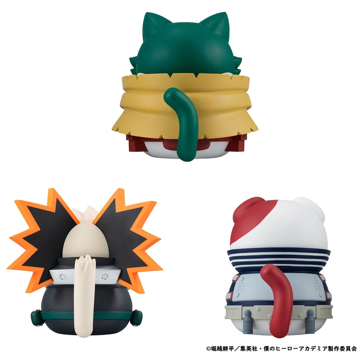 My Hero Academia Mega Cat Project Nyanto! The Big Heroaca Cats Series Trading figura 3-paket Izuku Midoriya & Katsuki Bakugo & Shoto Todoroki 12 cm fotografija izdelka