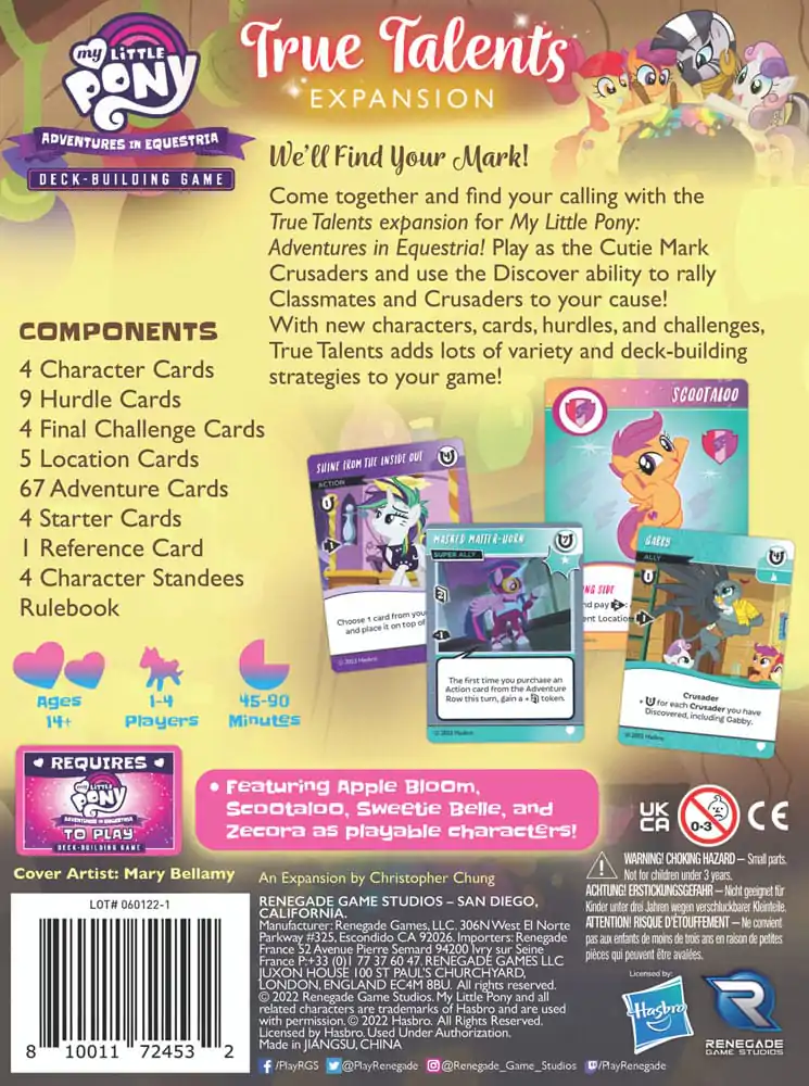 My Little Pony card game Razširitev za sestavljanje kompleta kart True Talents *Englische Version* fotografija izdelka
