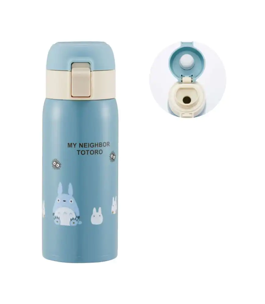My Neighbor Totoro steklenica za vodo na en pritisk s podlogo modra 350ml fotografija izdelka