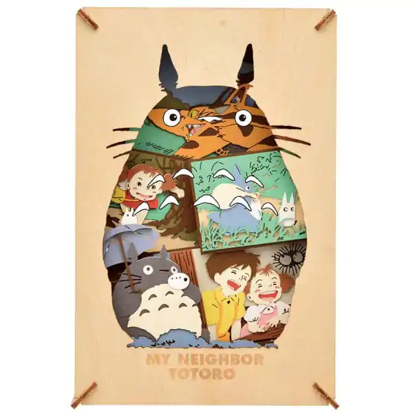 My Neighbor Totoro Papir Model Kit Papirno gledališče Leseni Stil Silhueta Big Totoro fotografija izdelka