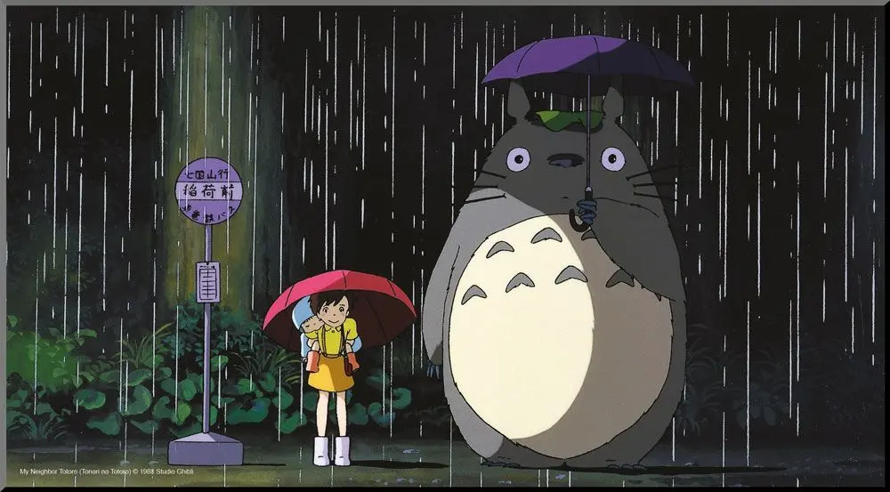 My Neighbor Totoro Lesena Stenska Umetnost Avtobusna Postaja fotografija izdelka