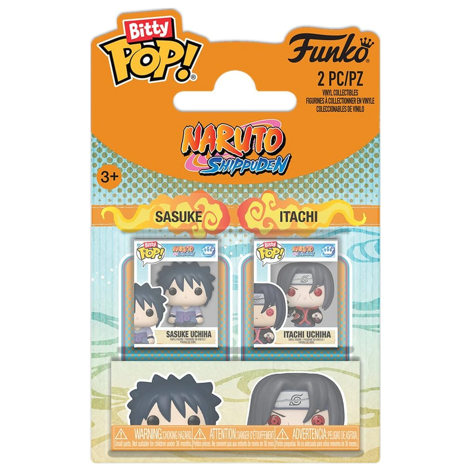 Naruto Bitty Funko POP! vinilne figurice 2-paket Sasuke & Itachi 2 cm fotografija izdelka
