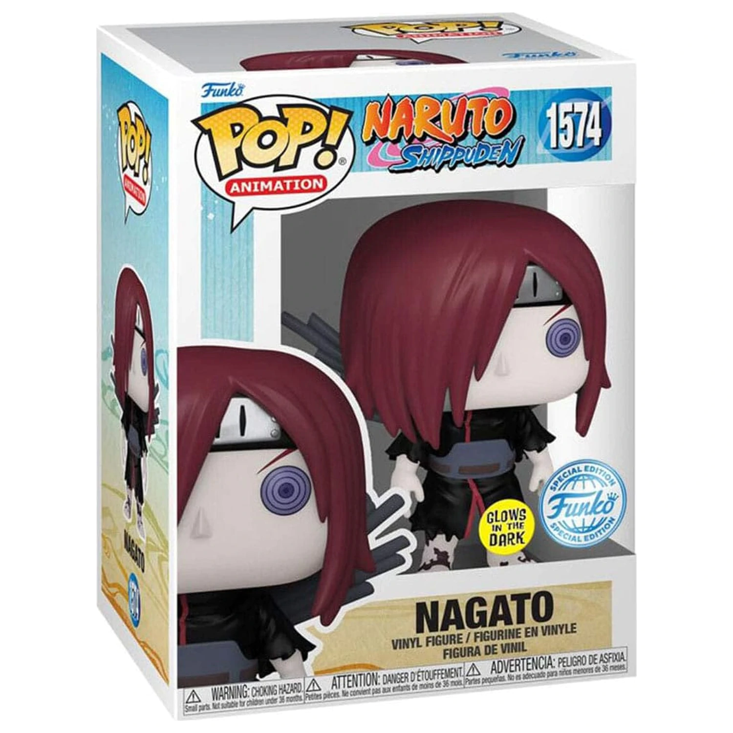 Naruto Funko POP Animation Vinilna figura Nagato žareč v temi *Ekskluzivna različica* 9 cm fotografija izdelka
