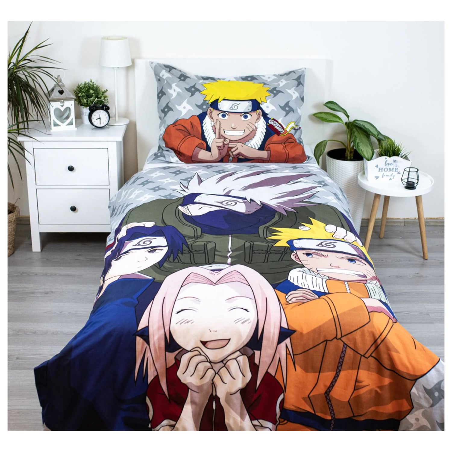 Naruto siva prevleka za odejo fotografija izdelka