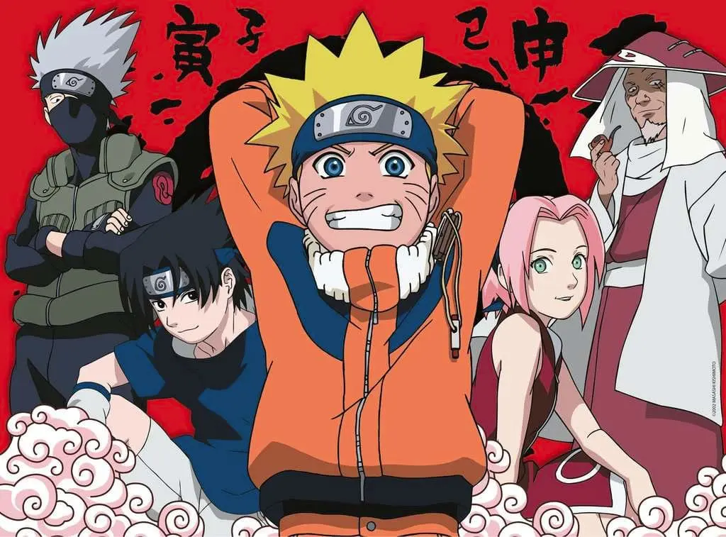 Naruto Otroške Jigsaw puzzle XXL Naruto's Adventures (300 kosov) fotografija izdelka
