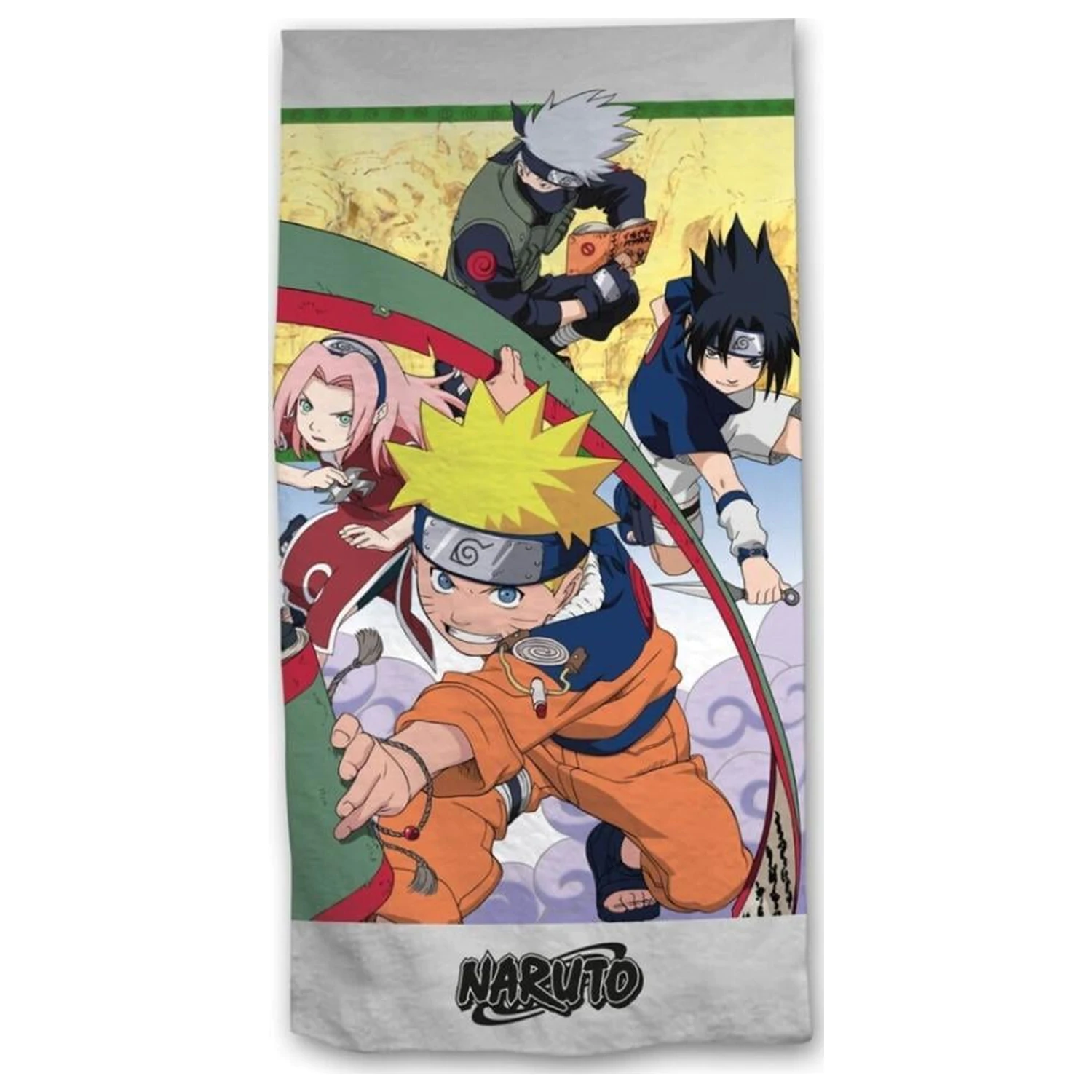 Naruto Naruto, Sasuke, Sakura & Kakashi brisača za plažo 90x170cm fotografija izdelka