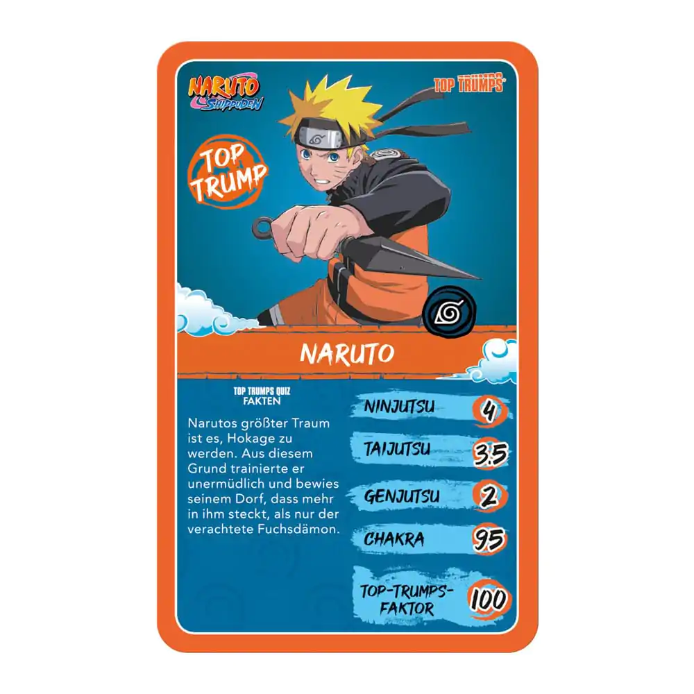 Naruto Shippuden Collectible Card Game Top Trumps Kviz Anime Collectible *Nemška različica* fotografija izdelka