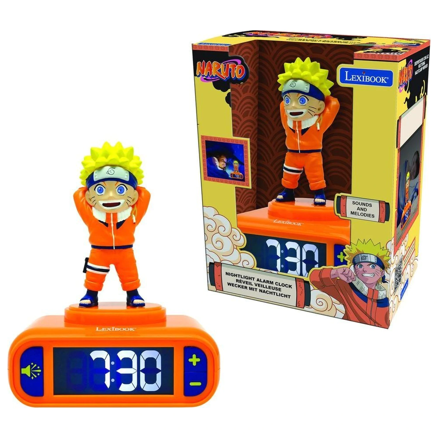 Naruto Shippuden digitalna budilka s 3D nočno lučko fotografija izdelka