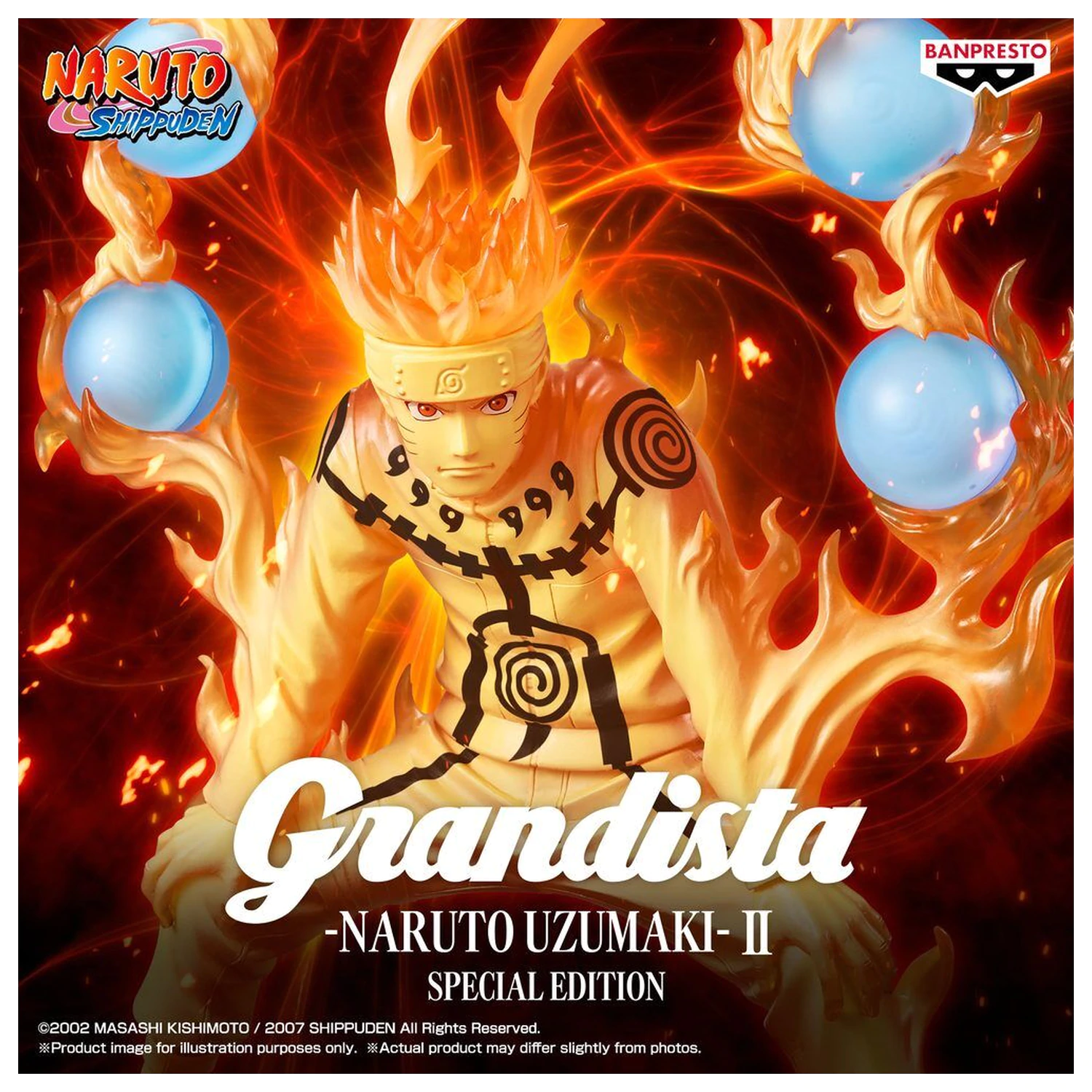 Naruto Shippuden Grandista II Special Edition Naruto Uzumaki figura 27 cm fotografija izdelka
