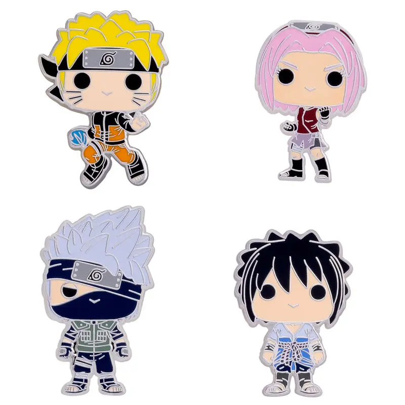 Naruto POP! emajlirane priponke set 4 kosov Team 7 4 cm fotografija izdelka