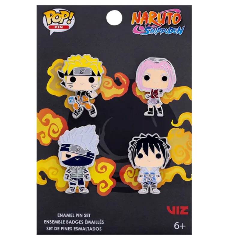 Naruto POP! emajlirane priponke set 4 kosov Team 7 4 cm fotografija izdelka