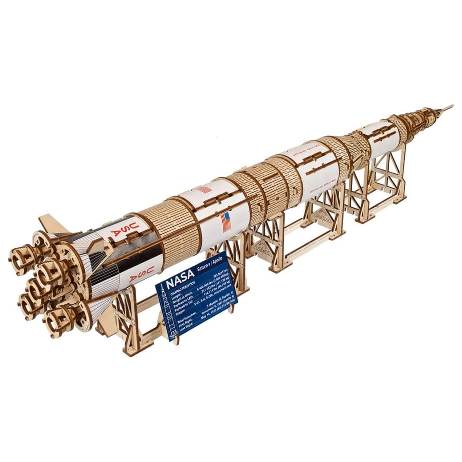 NASA 3D lesena sestavljanka Saturn V fotografija izdelka